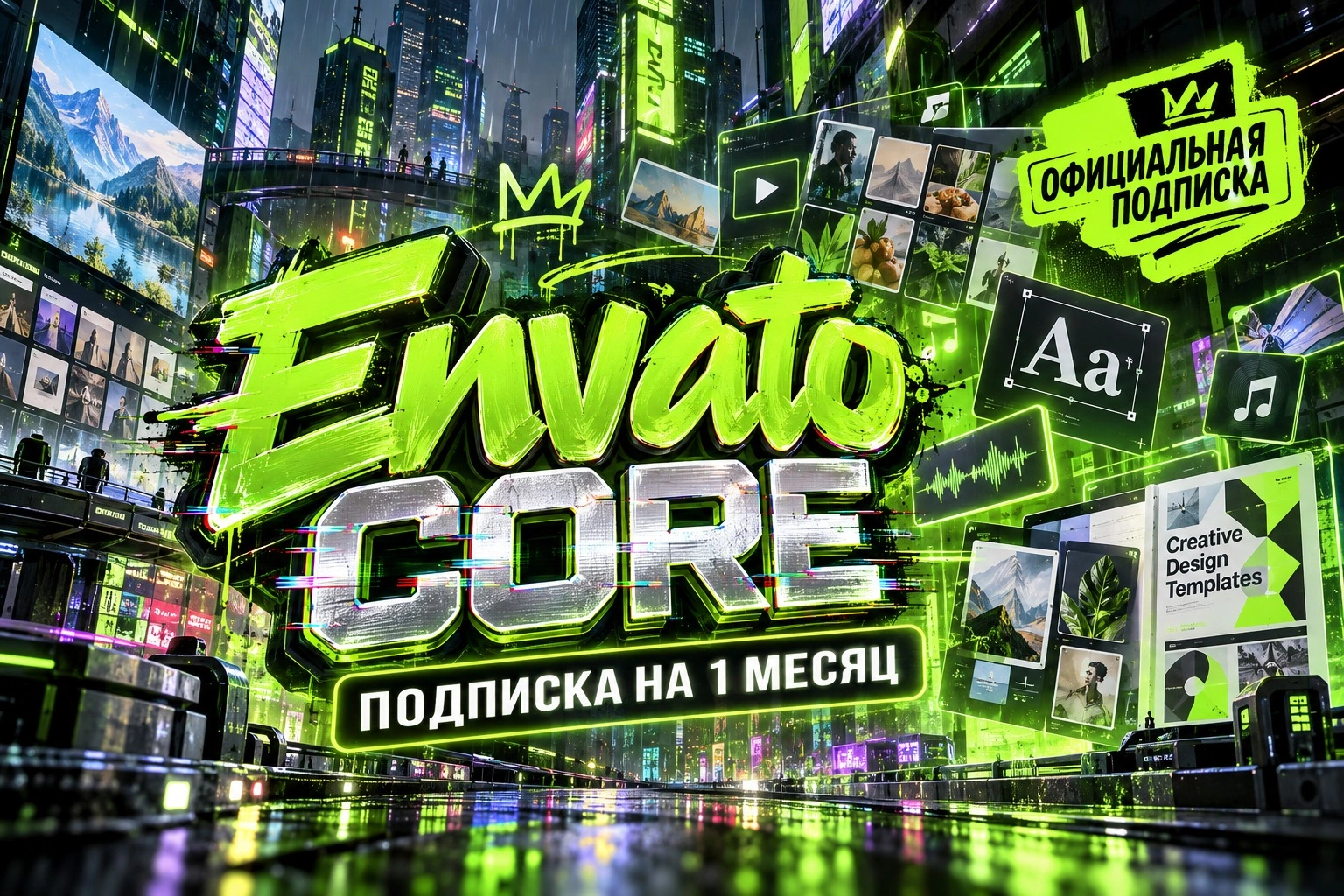 Envato Core на 1 месяц, официальная подписка