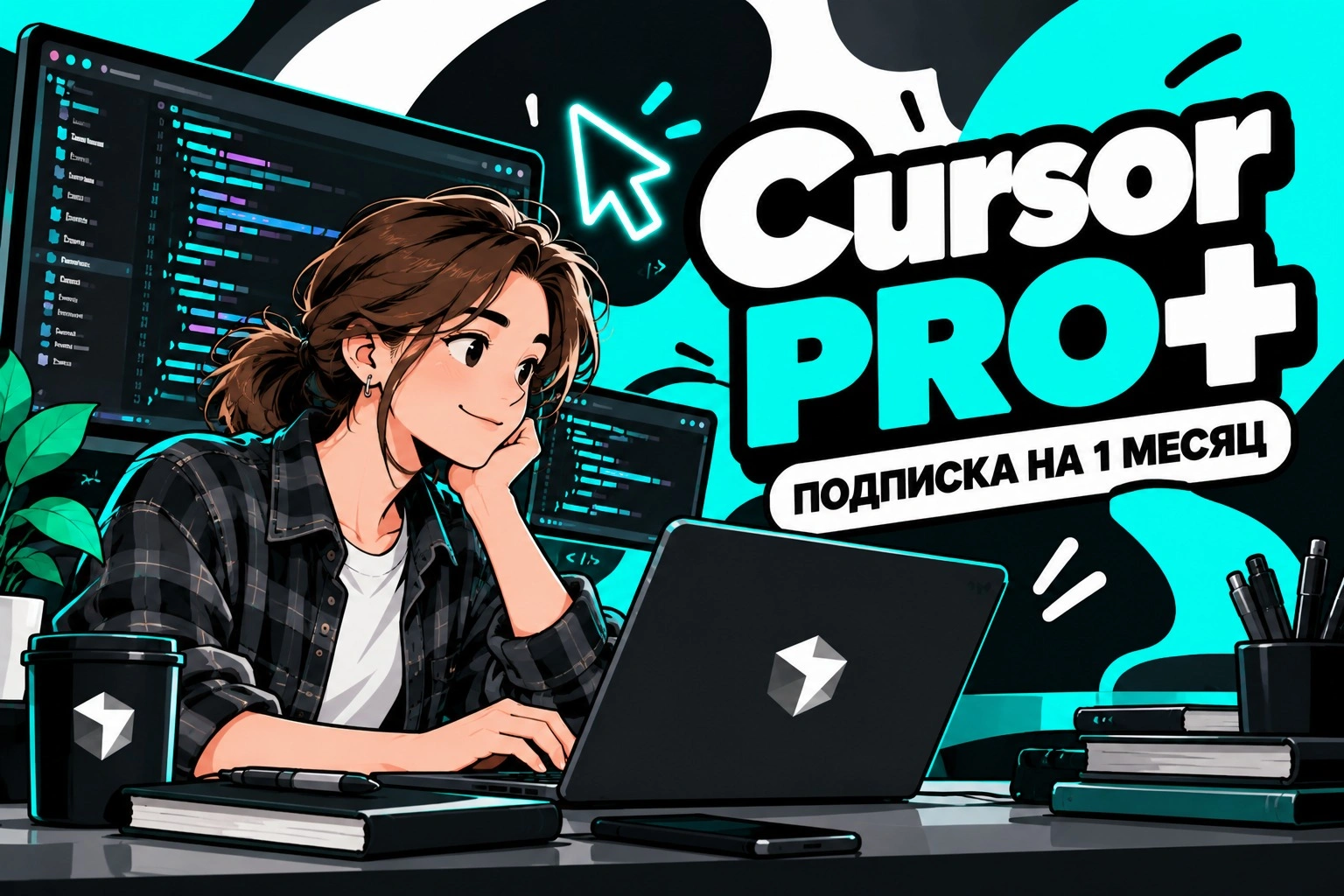 Cursor Pro+ на 1 месяц, официальная подписка