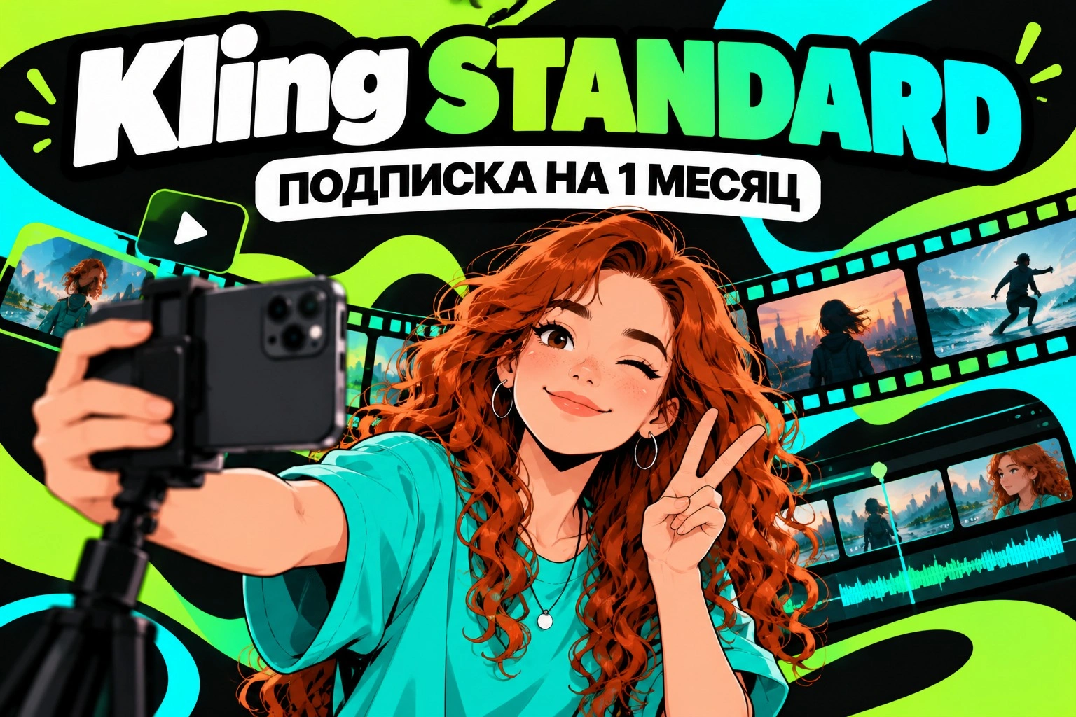 Kling Standard на 1 месяц, официальная подписка