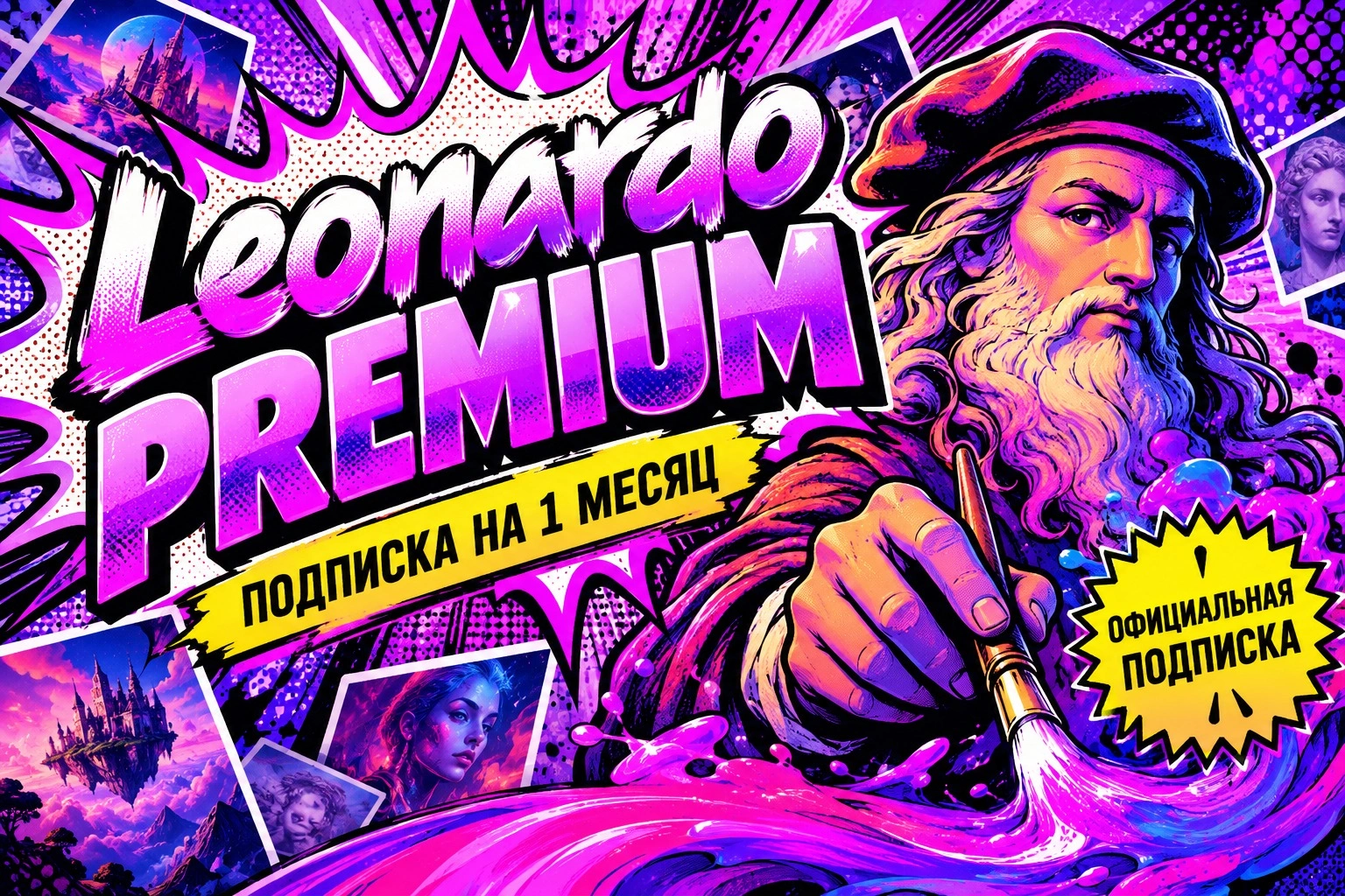Leonardo Premium на 1 месяц, официальная подписка