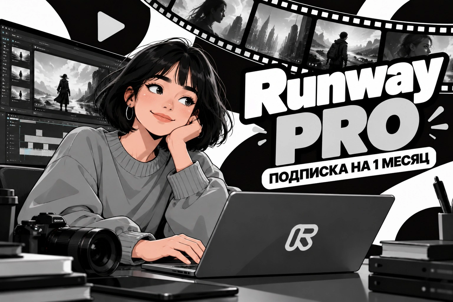 Runway Pro на 1 месяц, официальная подписка