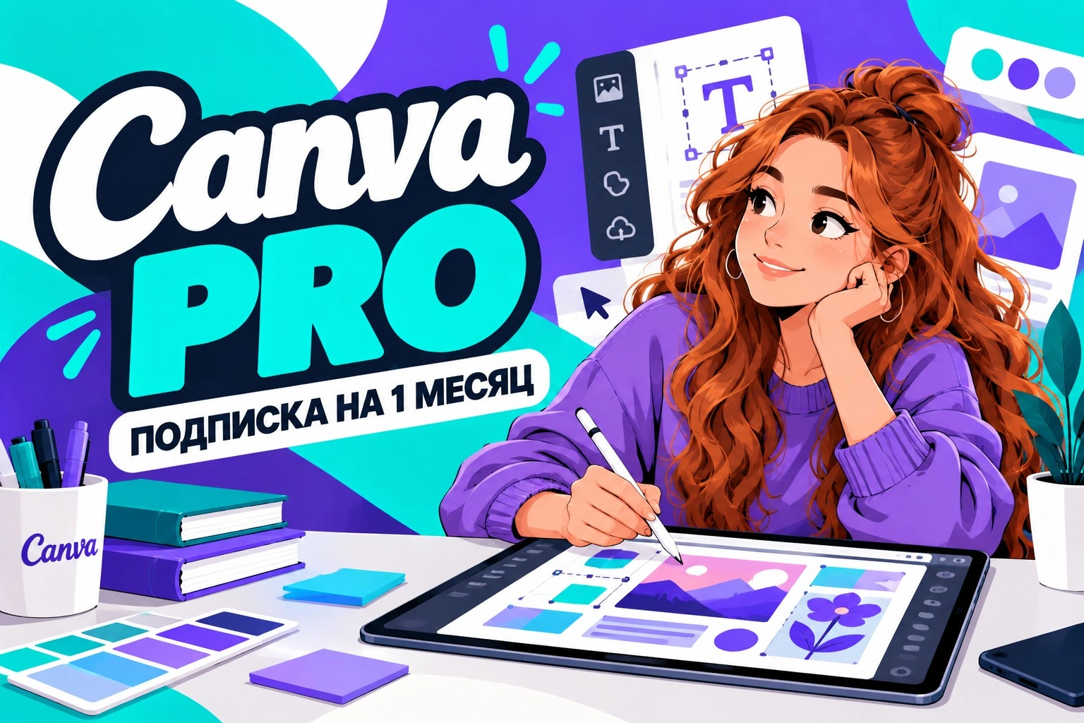 Canva Pro на 1 месяц, официальная подписка