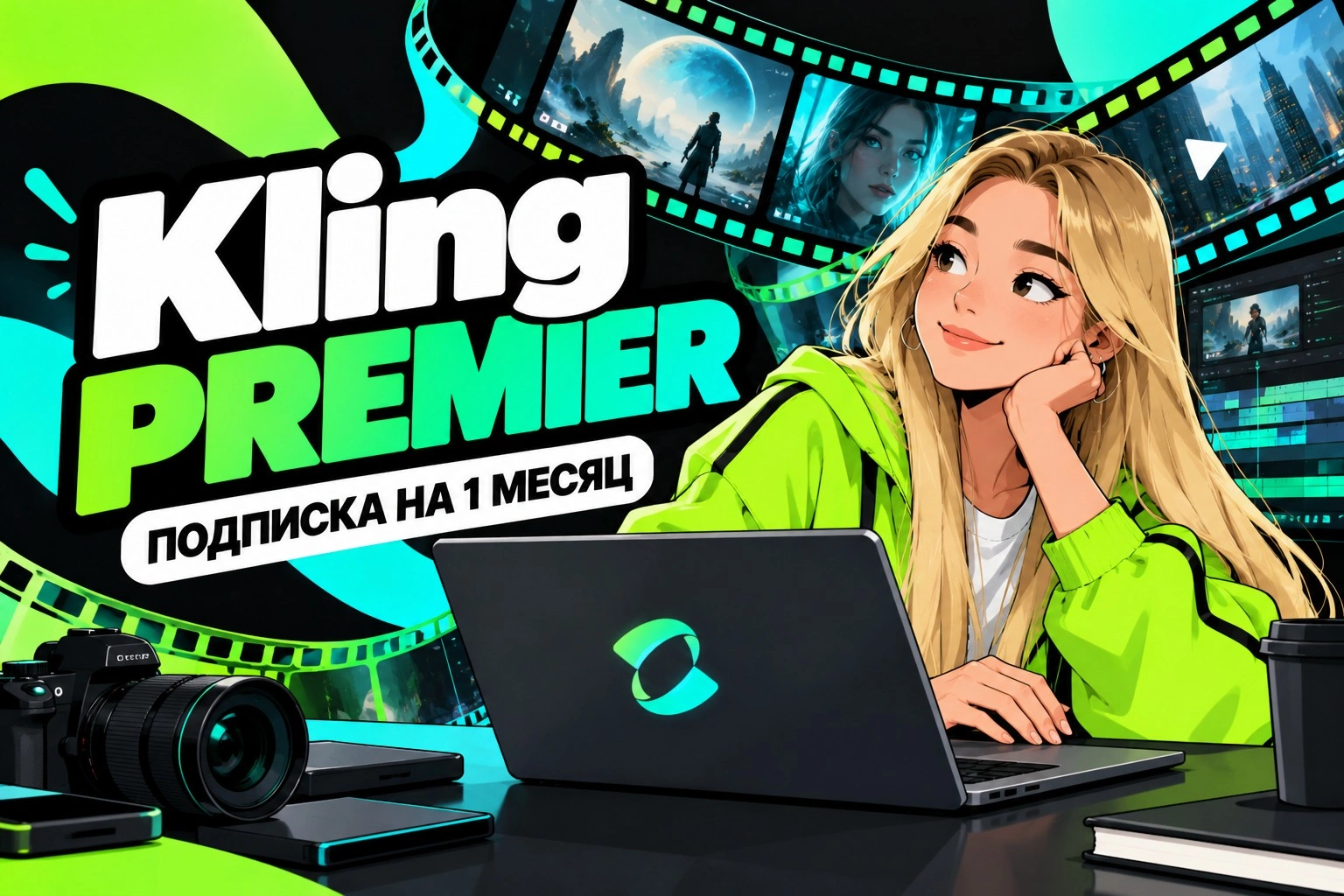Kling Premier на 1 месяц, официальная подписка
