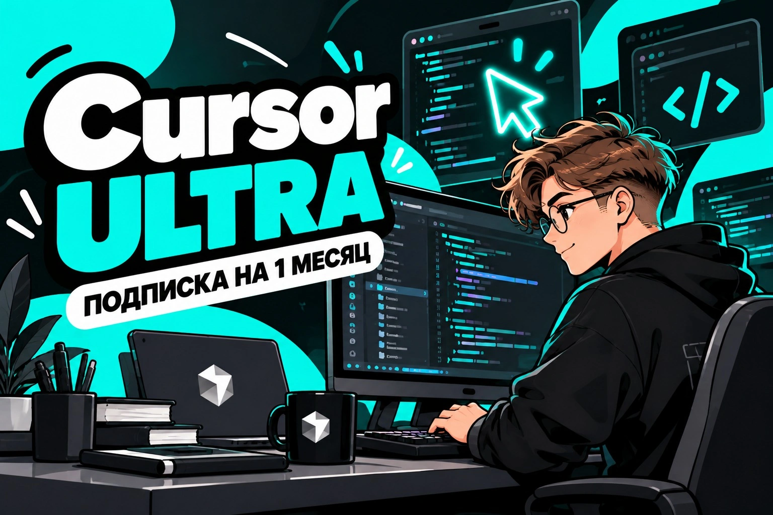 Cursor Ultra на 1 месяц, официальная подписка